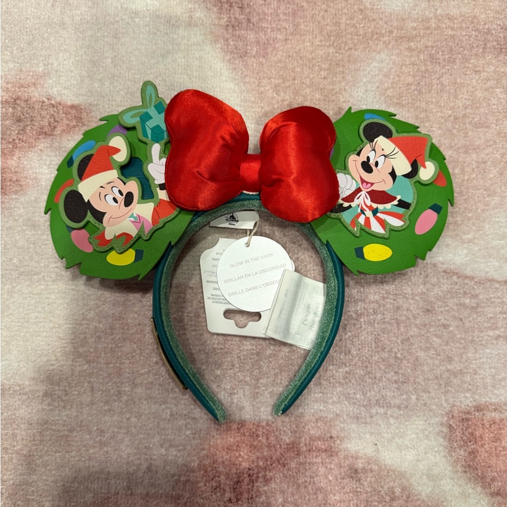 Festive Green and Red Kids Costume Headband